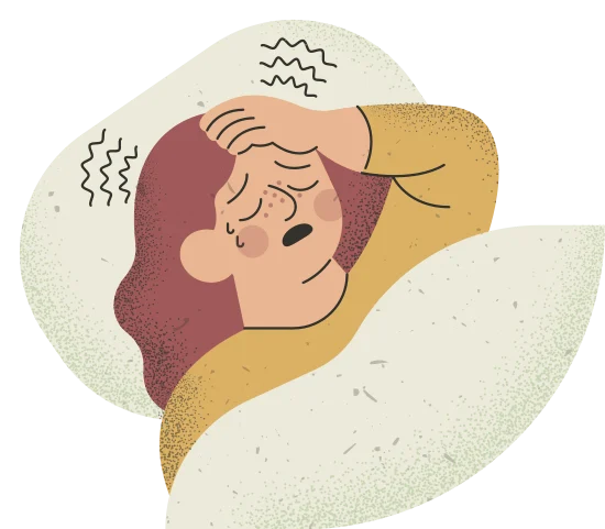 Persona con dolor de cabeza