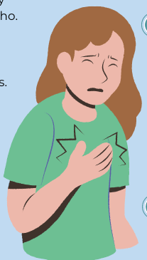 Persona con dolor en el pecho